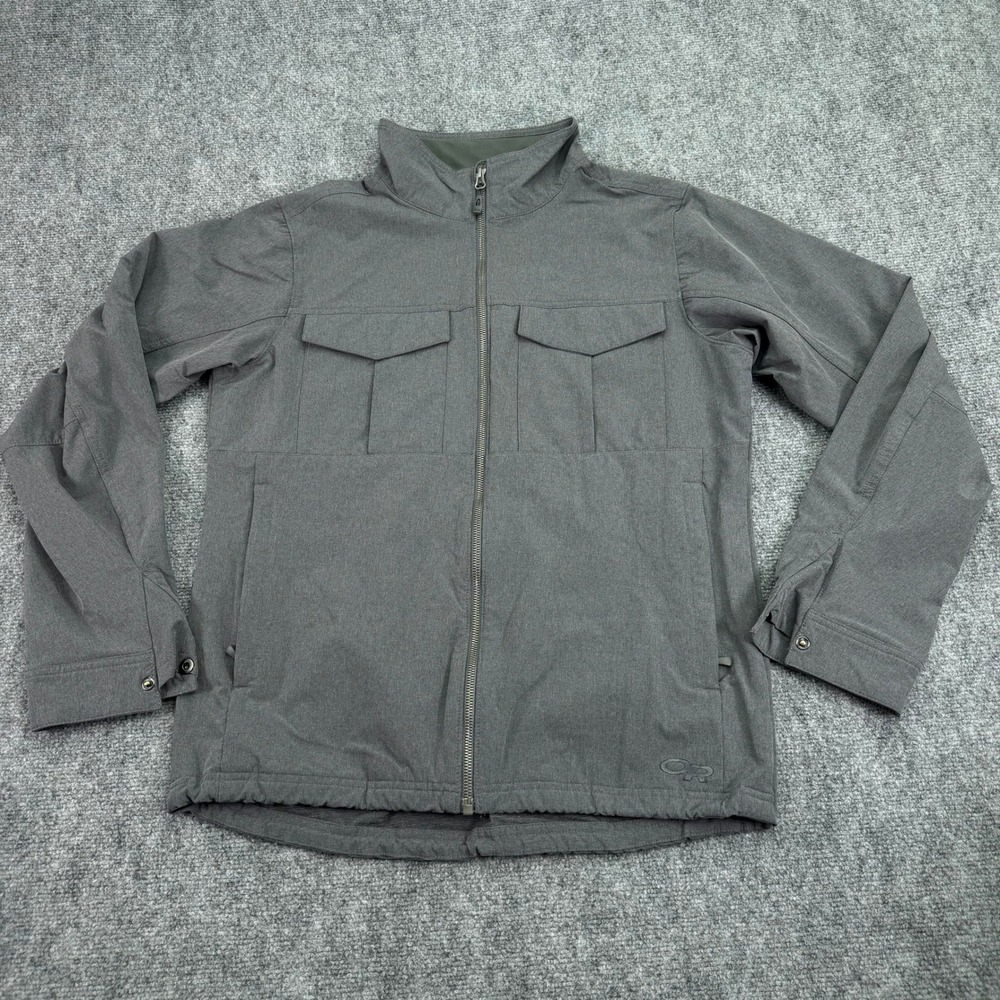 Outdoor Research Jacket Men's Medium Grey Field Prologue Stretch Softshell